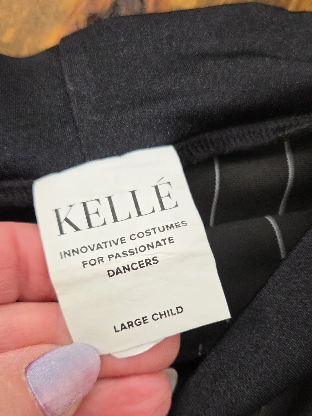 Kelle. Pinstripe Two-Piece Crop Top & High-Waist Bottoms. Dance Costume. LC. EUC